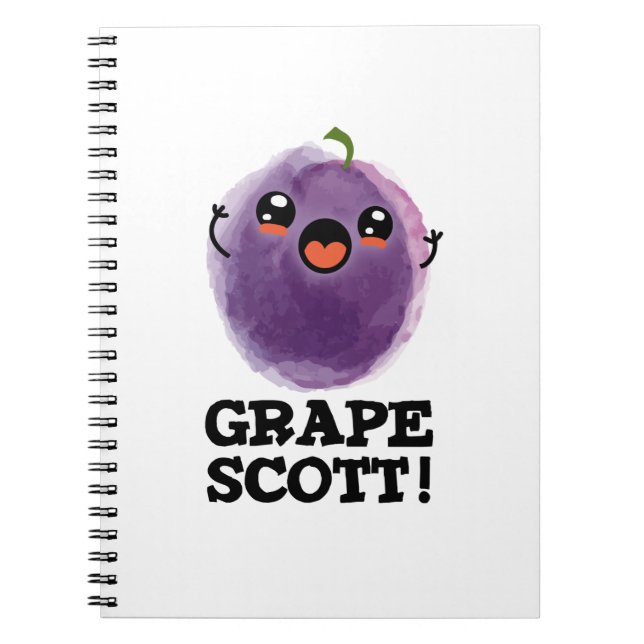 Carnet Raisin Scott Fruit Drôle Raisin Jeu de mots  (Devant)