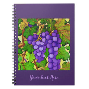 Carnet Raisins pourpres sur un Grapevine