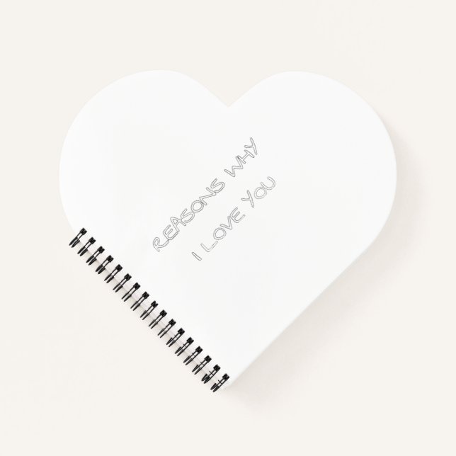 Carnet Raisons pour lesquelles je t'aime (Devant)