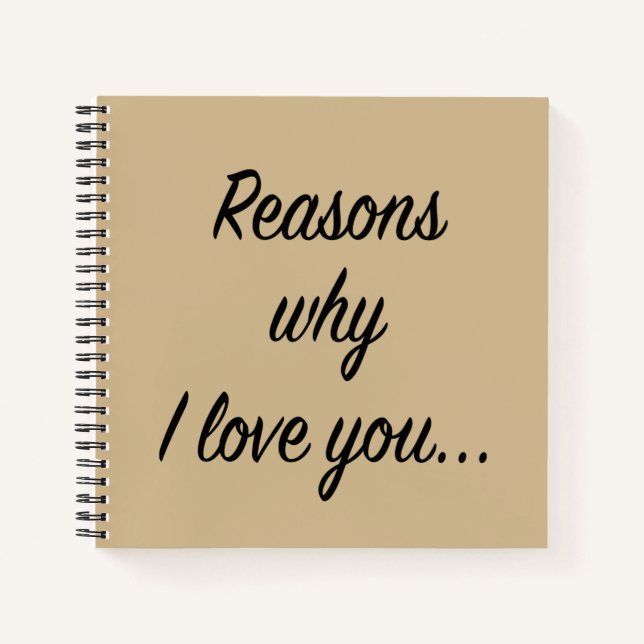 Carnet Raisons pour lesquelles je t'aime (Devant)