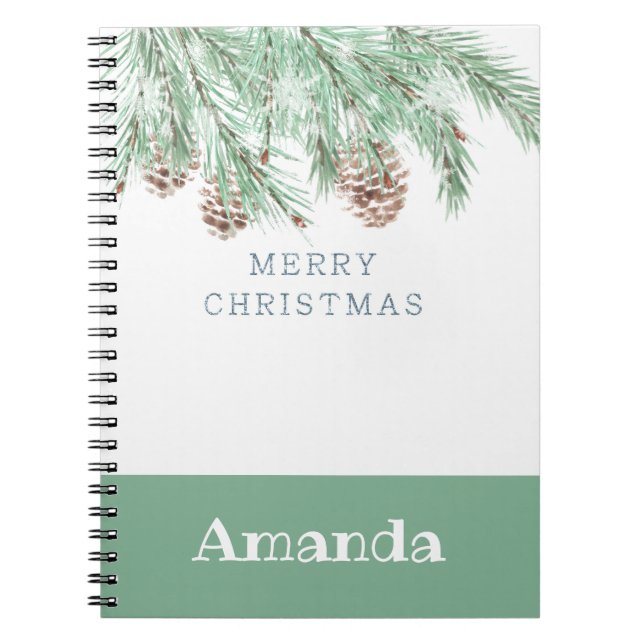 Carnet rameaux avec cônes, Noël, cônes de Noël (Devant)