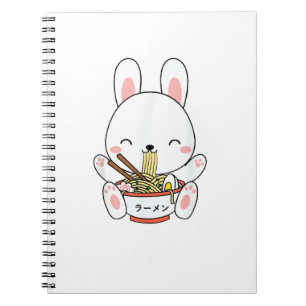 Carnet Ramen Bunny Bowl pour Kawaii Ramen Noodle Soup Lov