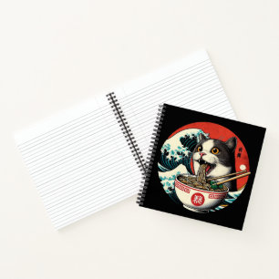Carnet Ramen de chat Art japonais Style vintage