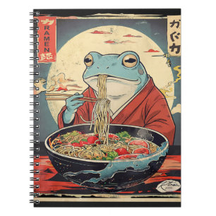 Carnet Ramen japonais vintage grenouille pour les amateur