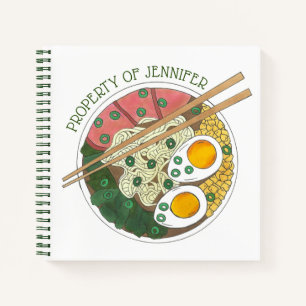 Carnet Ramen Noodles Bowl Restauration Japonaise Foin