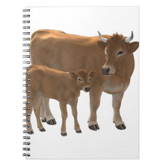 Carnet Ranc de bétail de vache Brown Aubrac ou Jersey et