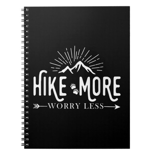 Carnet Randonnée Plus Inquiète Moins, Montagnes Randonnée (Devant)
