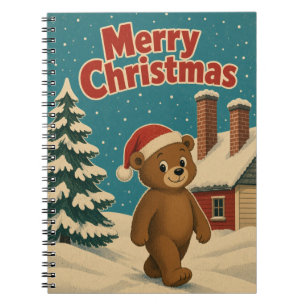 Carnet Rangée de cheminées de l'ours Animal Noël