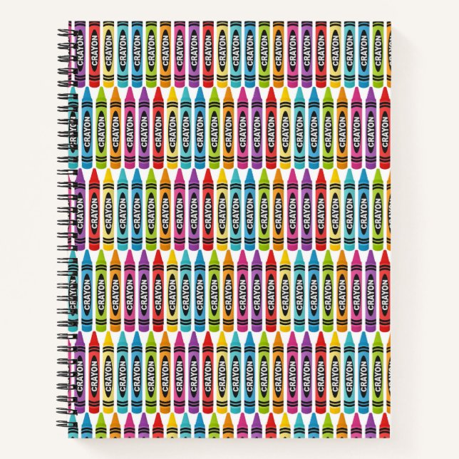 CARNET RANGÉES DE CRAIES DE COULEUR RENTRÉE SCOLAIRE (Devant)