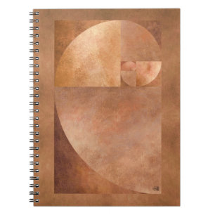 Carnet Rapport d'or, spirale de Fibonacci