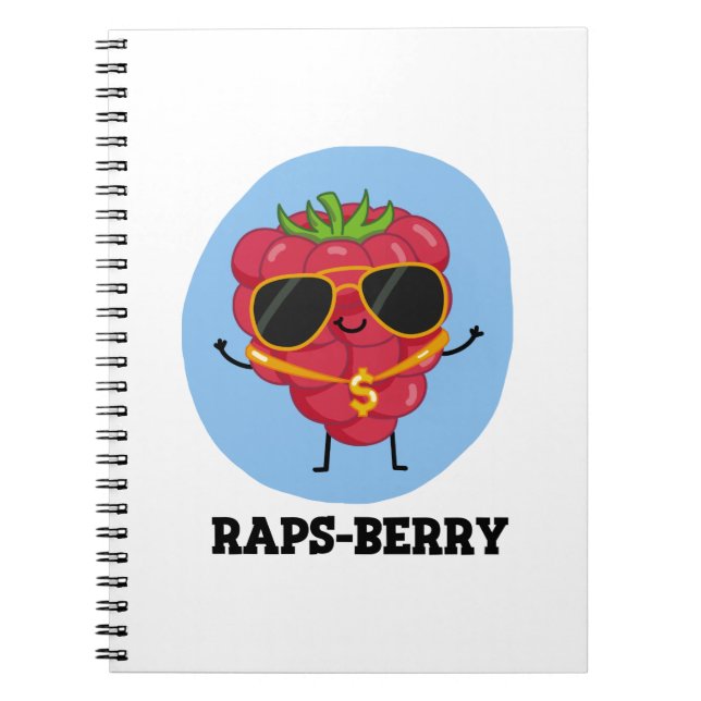 Carnet Raps-berry Drôle Rappeur Pun Raspberry (Devant)