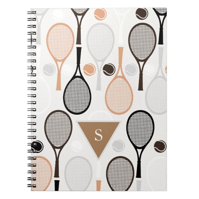 Carnet Raquettes de tennis personnalisées nom d'équipe bl (Devant)