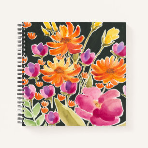 Carnet Rassemblement splendide - Fleurs roses et orange