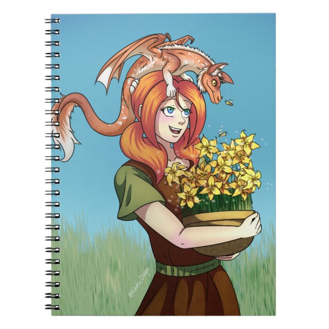 Carnet Rassembler les fleurs avec un dragon (Devant)