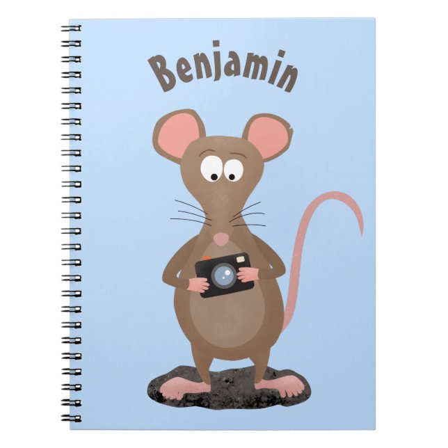 Carnet Rat drôle avec dessin animé de la caméra (Devant)