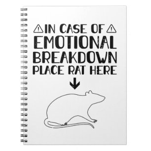 Carnet Rat Emotional Breakdown   Rats Pets Gifts