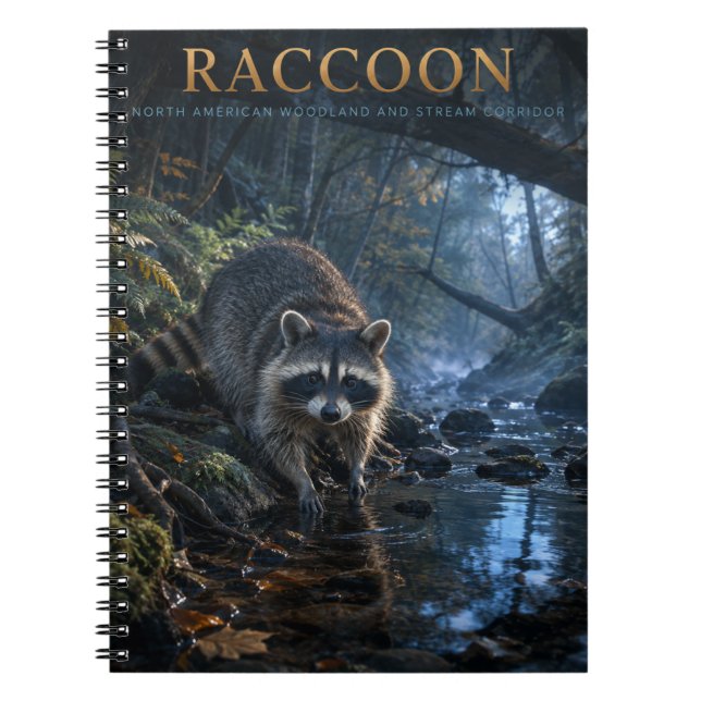 Carnet Raton laveur Ruisseau de la forêt ANIMALS (Devant)