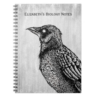 Carnet Raven Gothique Noir Blanc Horreur Ink Nom du dessi