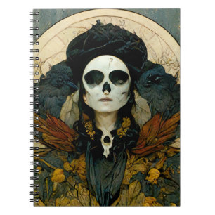 Carnet Raven Sorcière Imaginaire Horreur Goth Gothique