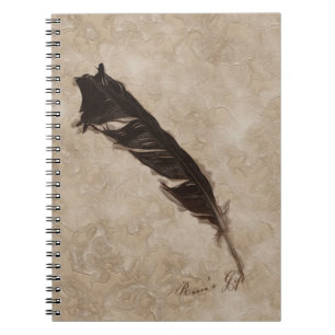 Carnet Raven's Feather Bird-lover Crow design
