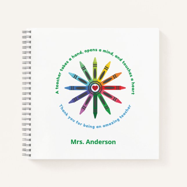 Carnet Ray of Crayons / Appréciation de l'enseignant (Devant)