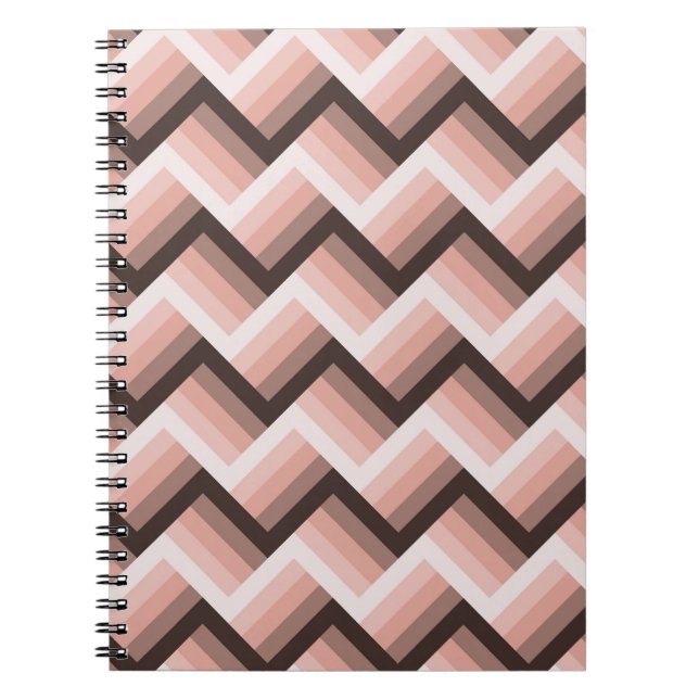 Carnet Rayure 3D abstraite moderne sans couture (Devant)