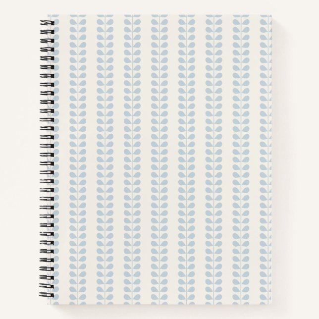 Carnet Rayure de feuille bleu clair (Devant)