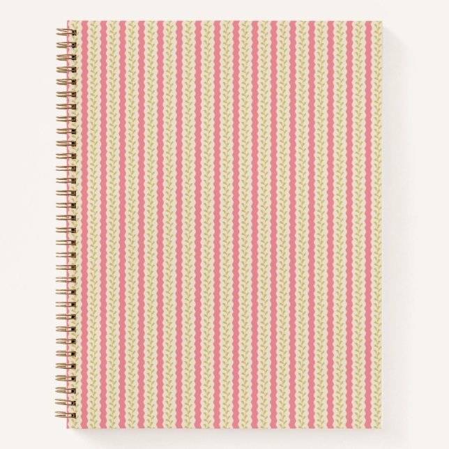 Carnet Rayure ondulée botanique (Devant)