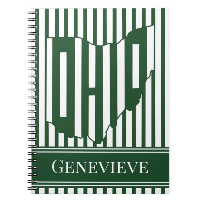 Carnet Rayure verte de l'Ohio (Devant)