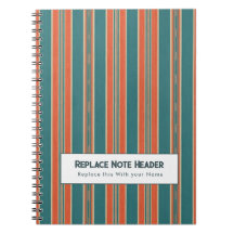Rayure verticale personnalisée sarcelle rouille