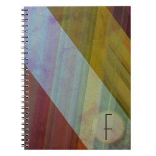 Carnet Rayures Abstraites/Monogramme