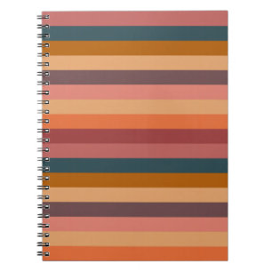 Carnet Rayures Aquarelle Coucher de soleil