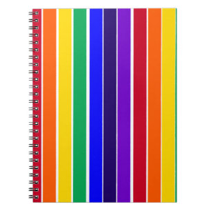 Carnet Rayures arc-en-ciel