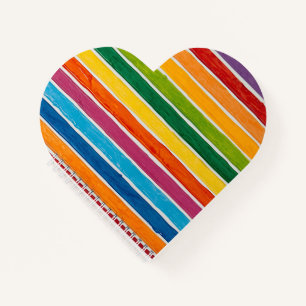 Carnet Rayures arc-en-ciel radieuses 