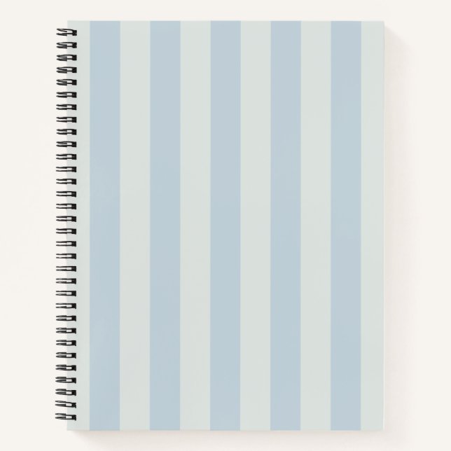 Carnet Rayures bleu clair (Devant)