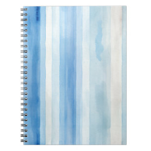 Carnet Rayures Bleues et Blanches de Santorin