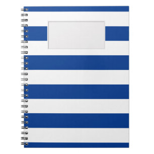 Carnet RAYURES bleues sur toute couleur