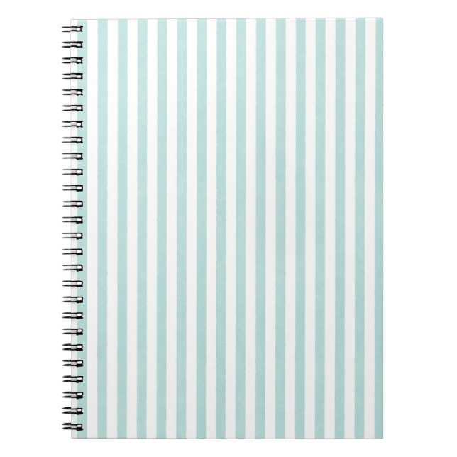 Carnet Rayures Brise Côtière - Bleu Aqua (Devant)