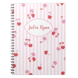 Carnet Rayures Cerise
