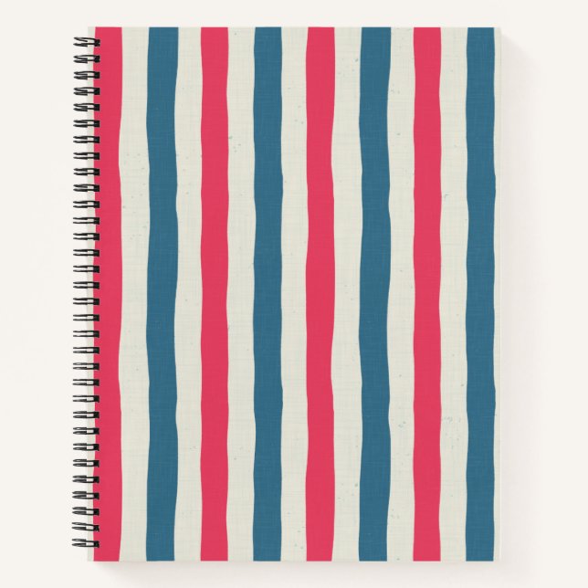 Carnet Rayures de floraison cosmique (Devant)