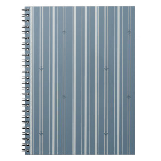 Carnet Rayures de flux jet en bleu colonial