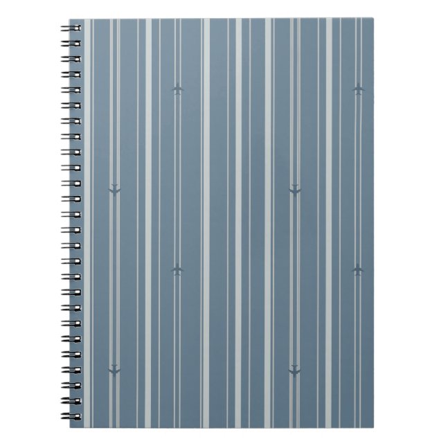 Carnet Rayures de flux jet en bleu colonial (Devant)