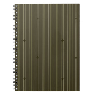 Carnet Rayures de flux jet en vert olive