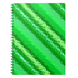 Carnet Rayures de verre - nuances de vert émeraude