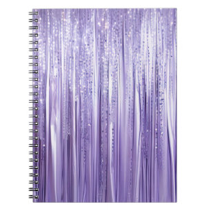 Carnet Rayures Étincelantes Violettes