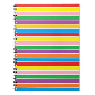 Carnet Rayures horizontales arc-en-ciel