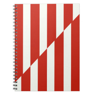Carnet Rayures interrompues rouges