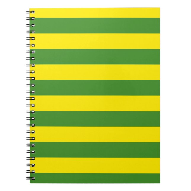 Carnet Rayures jaune et verte (Devant)