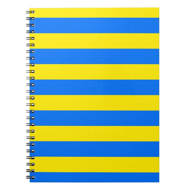 Carnet Rayures jaunes et bleues (Devant)