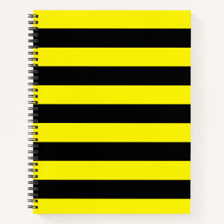 Carnet Rayures jaunes et noires